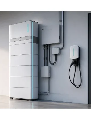 Sigenergy SigenStor stacked battery tower installed against a garage wall